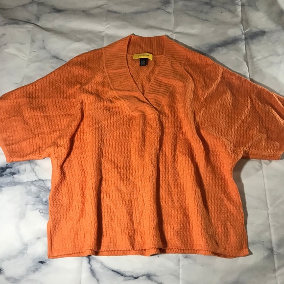 St. John Yellow Label Bright Orange Wool Sweater - Picture 2 of 6